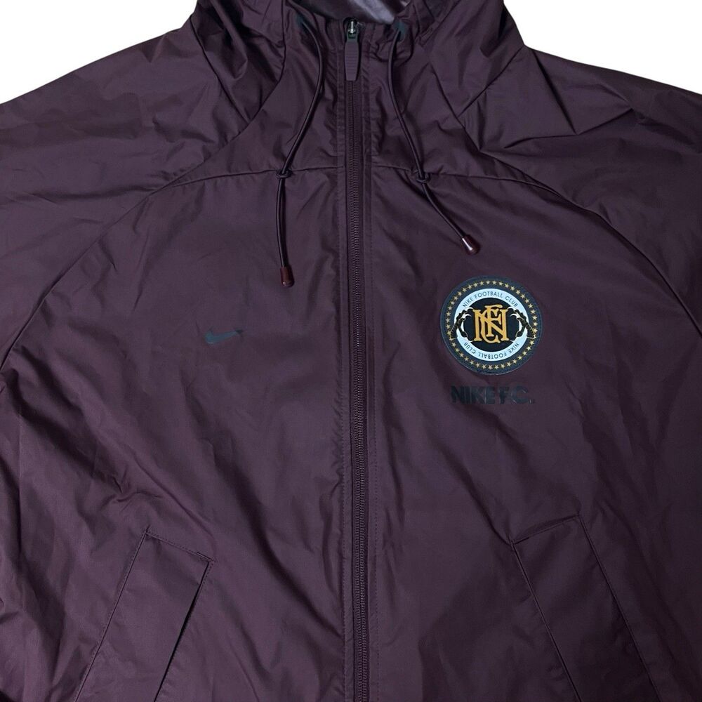 Nike FC Rain Jacket Mens M Burgundy Red Storm Fit Hooded Football DQ5202-652 New - Picture 2 of 15